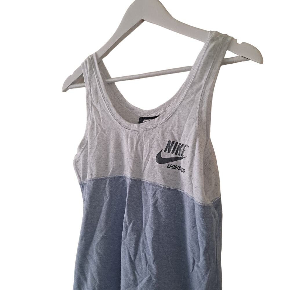 Nike Blue & Ivory Crew Neck Sleeveless Sportswear